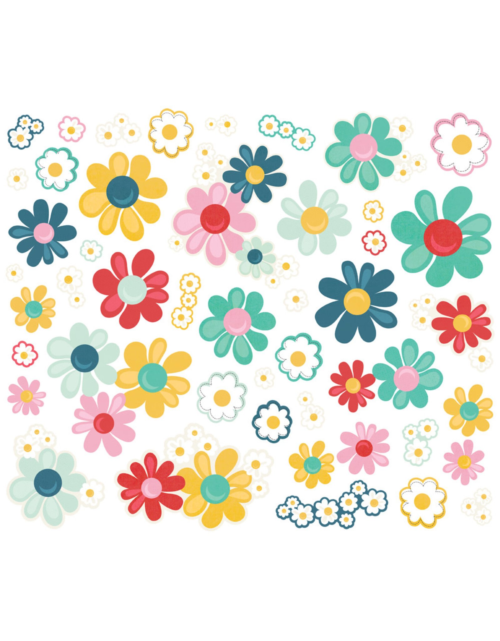 SIMPLE STORIES SIMPLE STORIES SAY CHEESE HAPPIEST PLACE FLORAL BITS & PIECES 44/PK