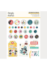 SIMPLE STORIES SIMPLE STORIES SAY CHEESE HAPPIEST PLACE DECORATIVE BRADS