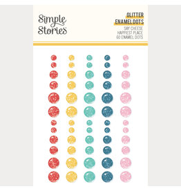 SIMPLE STORIES SIMPLE STORIES SAY CHEESE HAPPIEST PLACE GLITTER ENAMEL DOTS