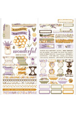 SIMPLE STORIES SIMPLE STORIES SIMPLE VINTAGE LAVENDER FIELDS 12x12 CARDSTOCK STICKERS BASICS