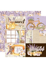 SIMPLE STORIES SIMPLE STORIES SIMPLE VINTAGE LAVENDER FIELDS 4x6 ELEMENTS 12x12 CARDSTOCK