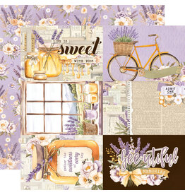 SIMPLE STORIES SIMPLE STORIES SIMPLE VINTAGE LAVENDER FIELDS 4x6 ELEMENTS 12x12 CARDSTOCK