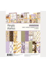 SIMPLE STORIES SIMPLE STORIES SIMPLE VINTAGE LAVENDER FIELDS 6x8 PAPER PAD 24 SHEETS