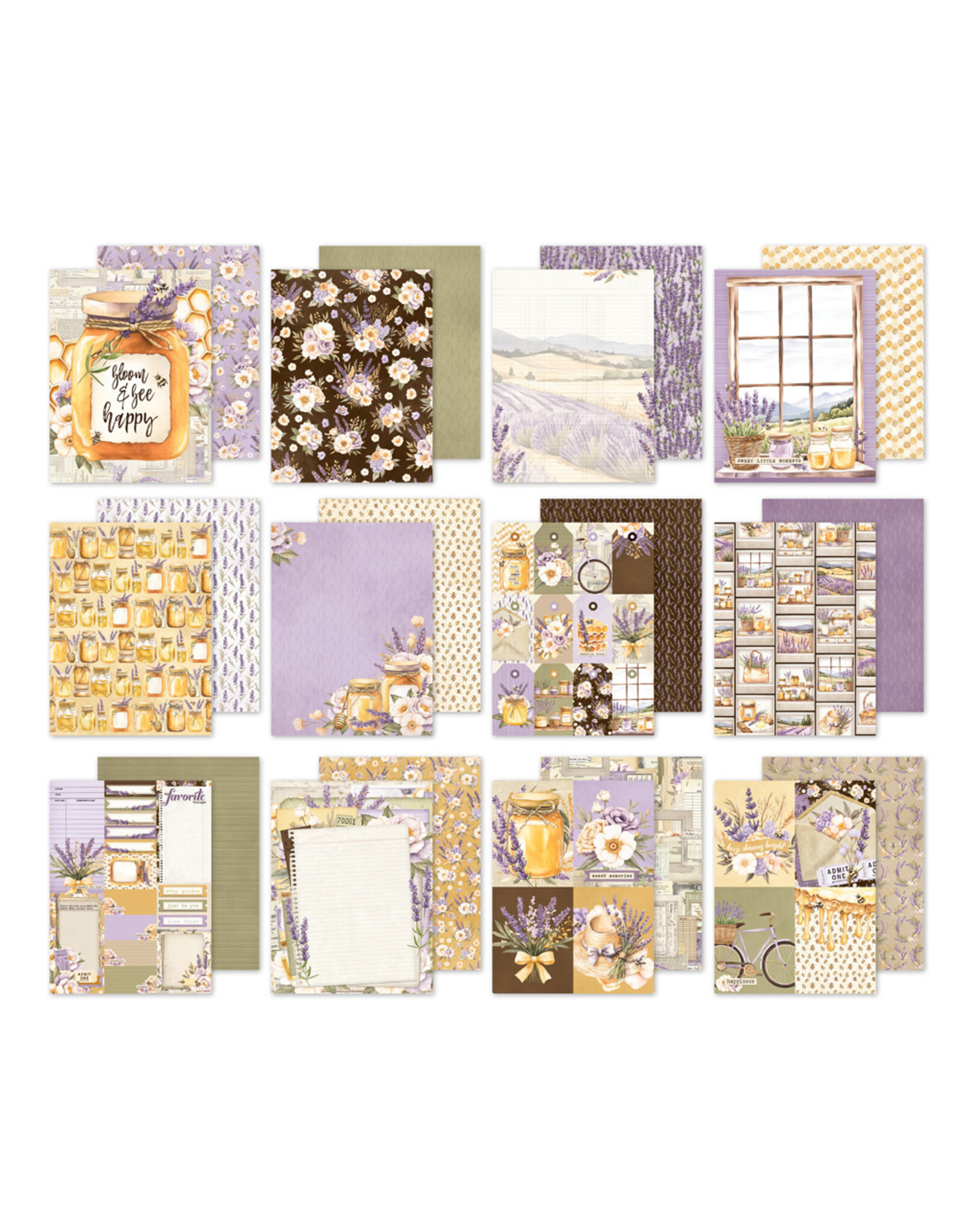 SIMPLE STORIES SIMPLE STORIES SIMPLE VINTAGE LAVENDER FIELDS 6x8 PAPER PAD 24 SHEETS