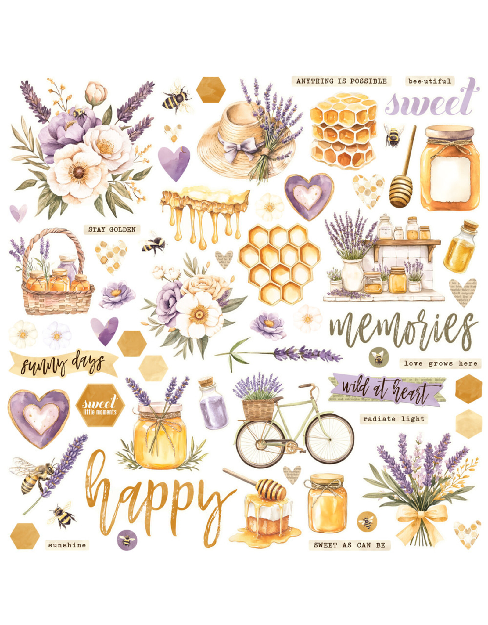 SIMPLE STORIES Copy of SIMPLE STORIES SAY CHEESE HAPPIEST PLACE CHIPBOARD PIECES 58/PK