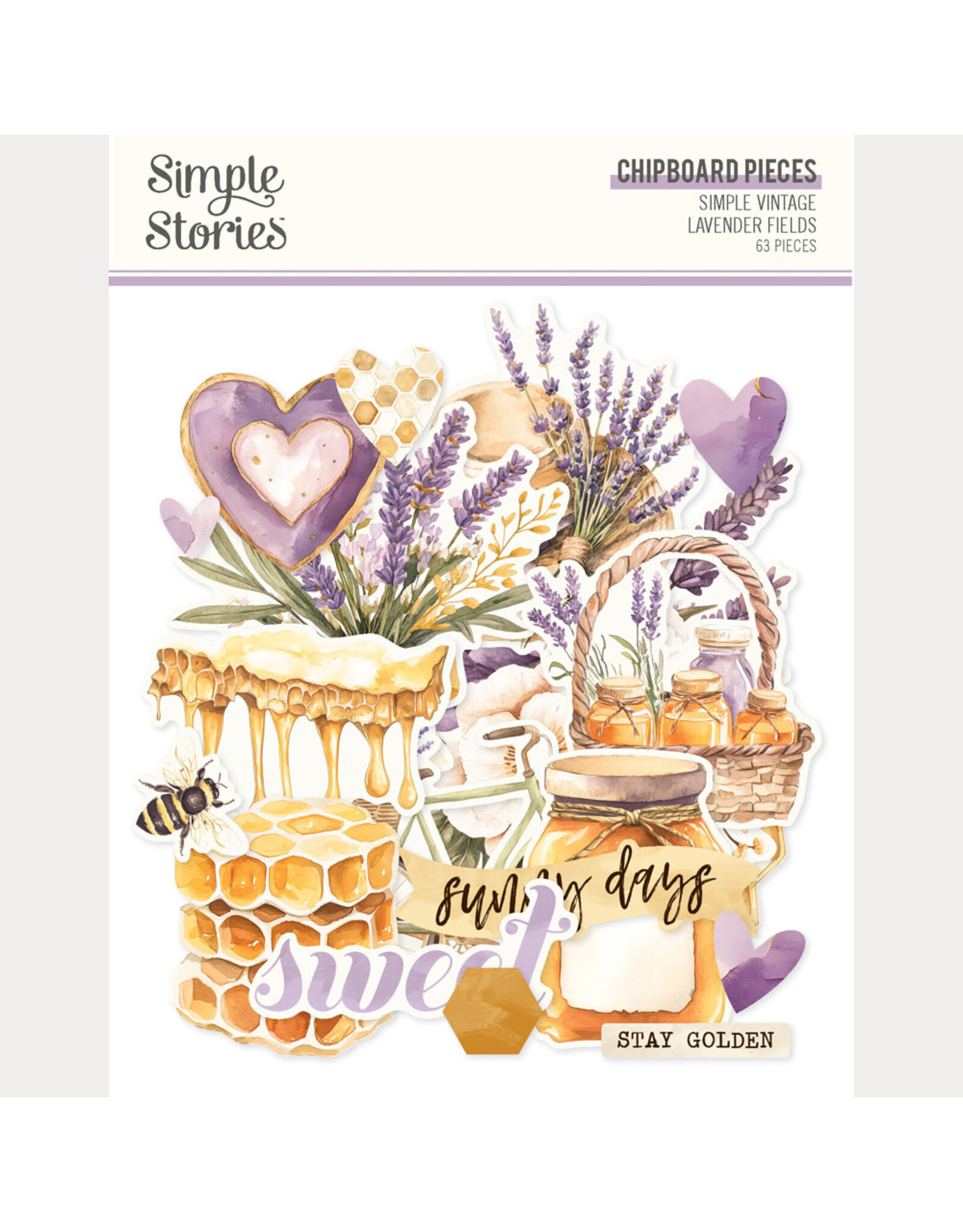 SIMPLE STORIES Copy of SIMPLE STORIES SAY CHEESE HAPPIEST PLACE CHIPBOARD PIECES 58/PK
