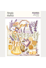 SIMPLE STORIES SIMPLE STORIES SIMPLE VINTAGE LAVENDER FIELDS BITS & PIECES 86/PK