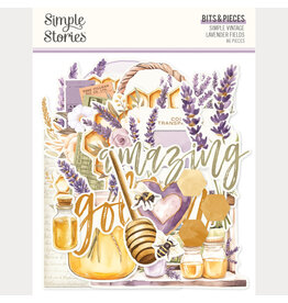 SIMPLE STORIES SIMPLE STORIES SIMPLE VINTAGE LAVENDER FIELDS BITS & PIECES 86/PK