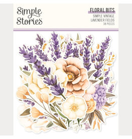 SIMPLE STORIES SIMPLE STORIES SIMPLE VINTAGE LAVENDER FIELDS FLORAL BITS & PIECES 38/PK