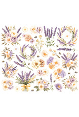 SIMPLE STORIES SIMPLE STORIES SIMPLE VINTAGE LAVENDER FIELDS FLORAL BITS & PIECES 38/PK
