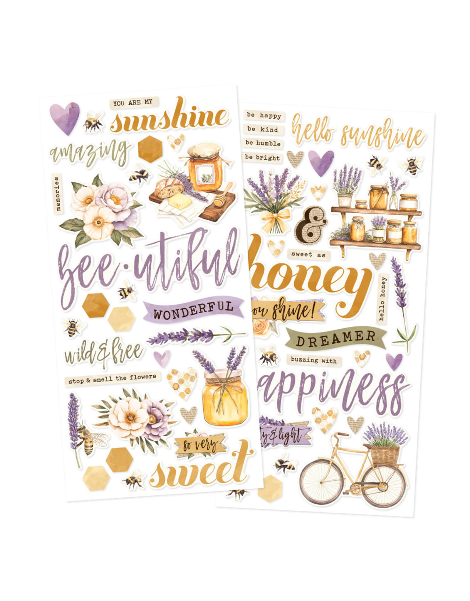 SIMPLE STORIES SIMPLE STORIES SIMPLE VINTAGE LAVENDER FIELDS FOAM STICKERS 66/PK
