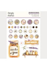 SIMPLE STORIES SIMPLE STORIES SIMPLE VINTAGE LAVENDER FIELDS DECORATIVE BRADS