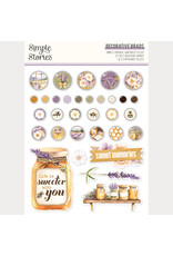 SIMPLE STORIES SIMPLE STORIES SIMPLE VINTAGE LAVENDER FIELDS DECORATIVE BRADS