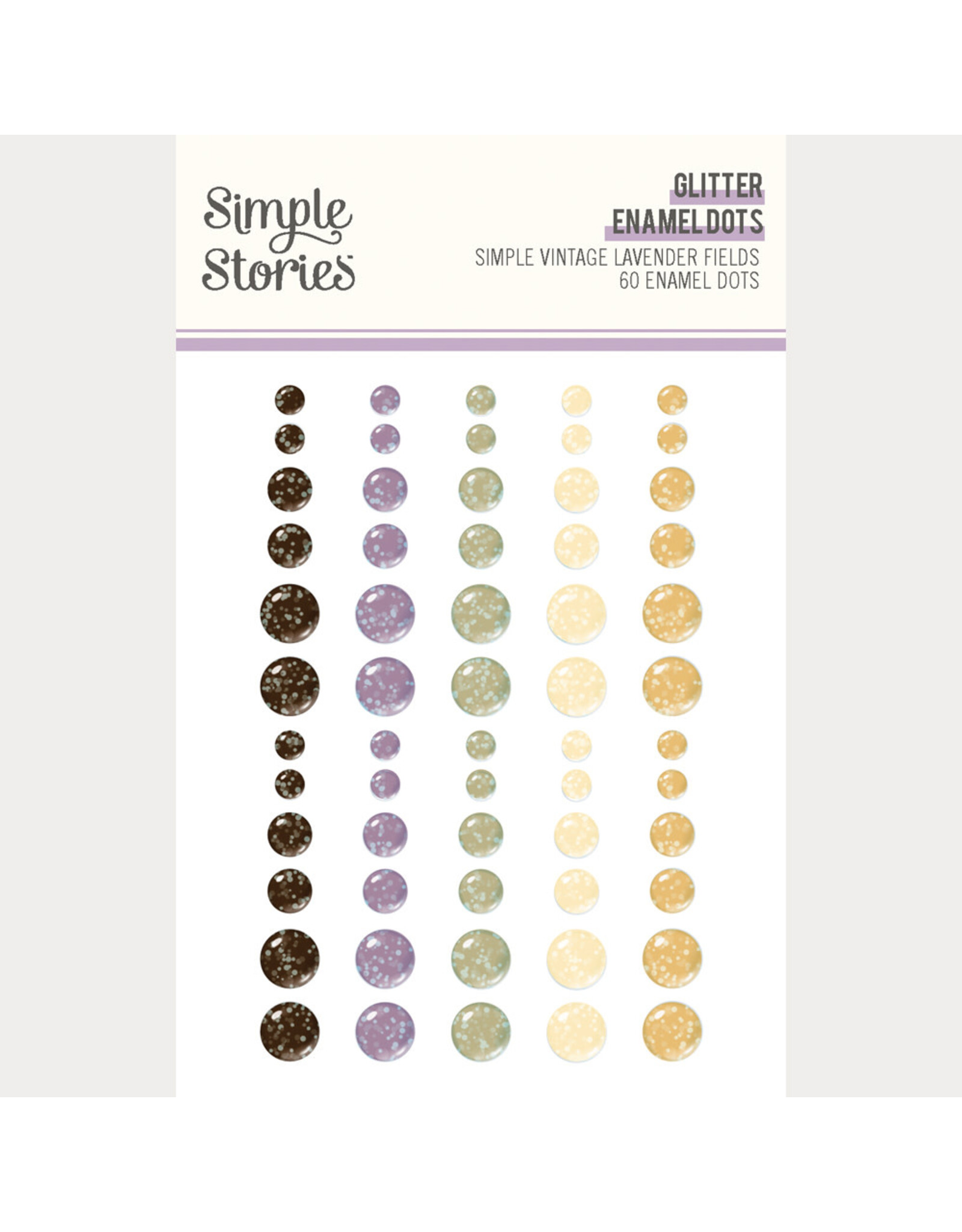 SIMPLE STORIES SIMPLE STORIES SIMPLE VINTAGE LAVENDER FIELDS GLITTER ENAMEL DOTS