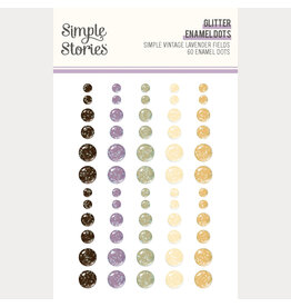 SIMPLE STORIES SIMPLE STORIES SIMPLE VINTAGE LAVENDER FIELDS GLITTER ENAMEL DOTS