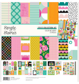 SIMPLE STORIES SIMPLE STORIES COLOR ME HAPPY 12x12 COLLECTION KIT