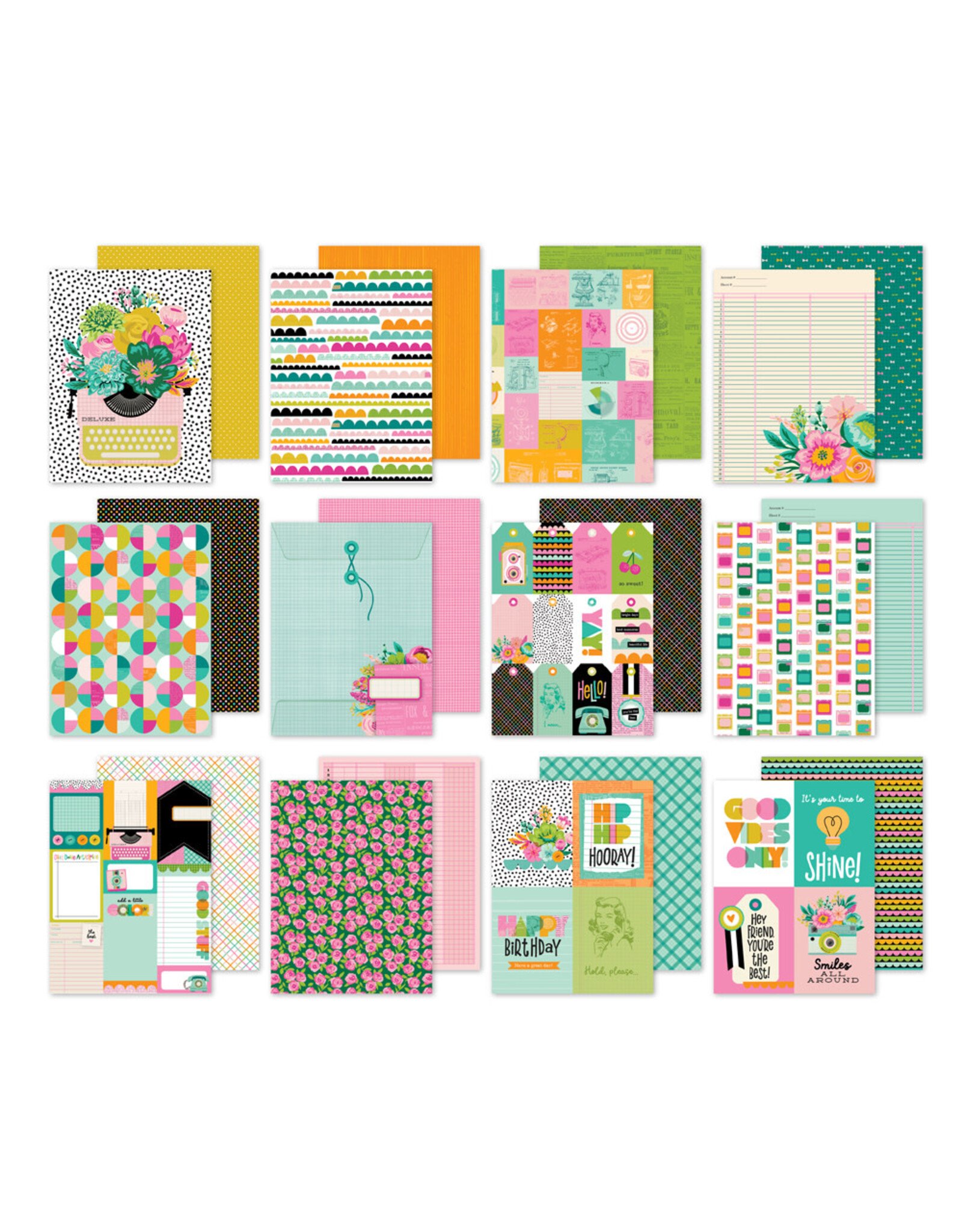 SIMPLE STORIES SIMPLE STORIES COLOR ME HAPPY 6x8 PAPER PAD 24 SHEETS