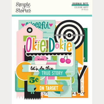 SIMPLE STORIES SIMPLE STORIES COLOR ME HAPPY JOURNAL BITS & PIECES 87/PK