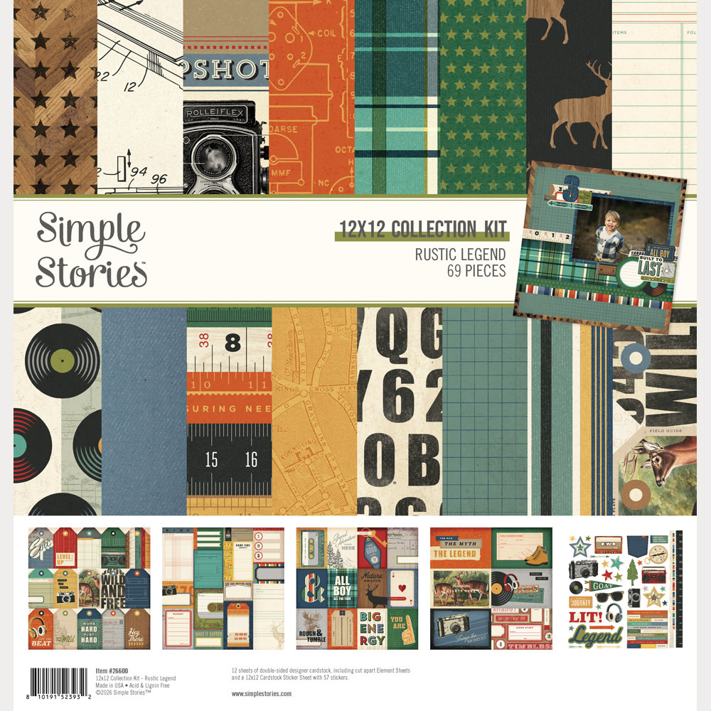 SIMPLE STORIES SIMPLE STORIES RUSTIC LEGEND 12x12 COLLECTION KIT