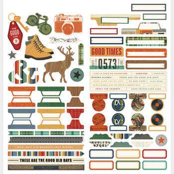 SIMPLE STORIES SIMPLE STORIES RUSTIC LEGEND 12x12 CARDSTOCK STICKERS BASICS