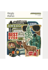 SIMPLE STORIES SIMPLE STORIES RUSTIC LEGEND CHIPBOARD PIECES 57/PK