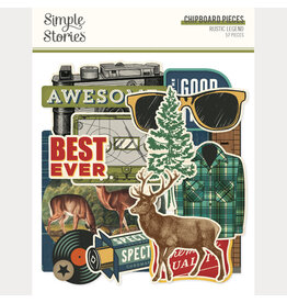 SIMPLE STORIES SIMPLE STORIES RUSTIC LEGEND CHIPBOARD PIECES 57/PK