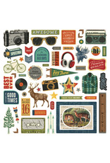 SIMPLE STORIES SIMPLE STORIES RUSTIC LEGEND CHIPBOARD PIECES 57/PK