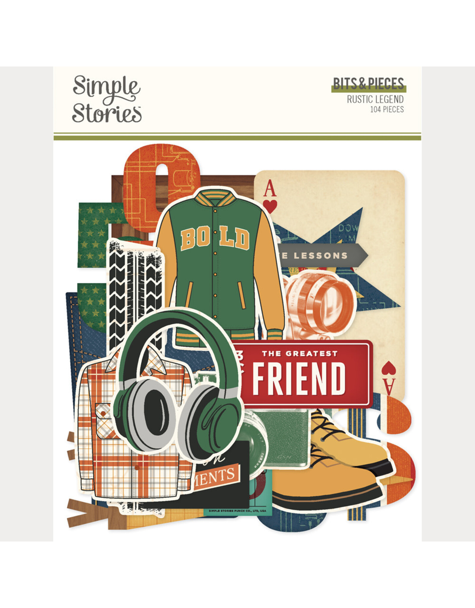 SIMPLE STORIES SIMPLE STORIES RUSTIC LEGEND BITS & PIECES 104/PK