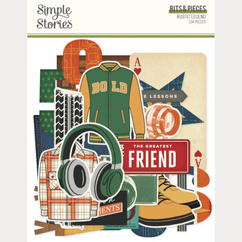 SIMPLE STORIES SIMPLE STORIES RUSTIC LEGEND BITS & PIECES 104/PK