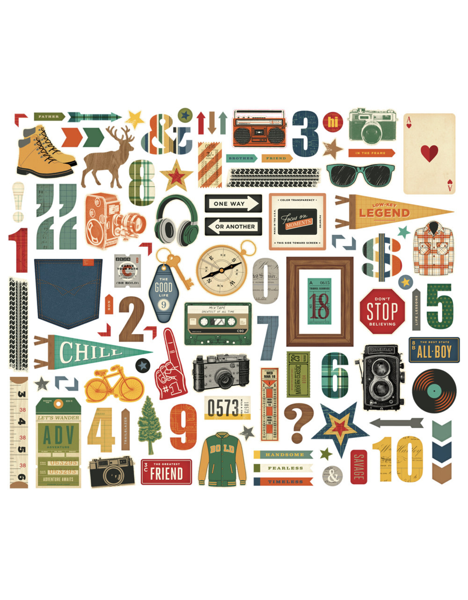 SIMPLE STORIES SIMPLE STORIES RUSTIC LEGEND BITS & PIECES 104/PK