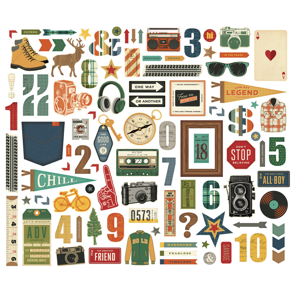 SIMPLE STORIES SIMPLE STORIES RUSTIC LEGEND BITS & PIECES 104/PK