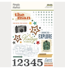 SIMPLE STORIES SIMPLE STORIES RUSTIC LEGEND 6x8 RUB-ONS 2/PK