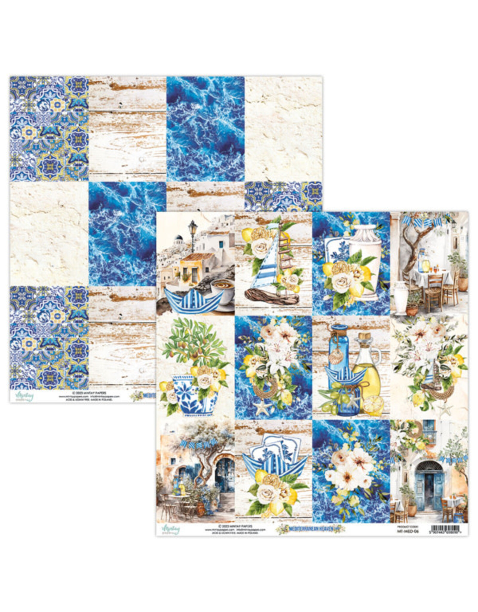 MINTAY MINTAY MEDITERRANEAN HEAVEN #06 12x12 CARDSTOCK