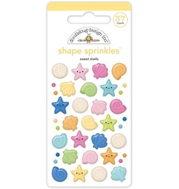 DOODLEBUG DESIGN DOODLEBUG SUMMER FUN SWEET SHELLS ENAMEL SHAPES