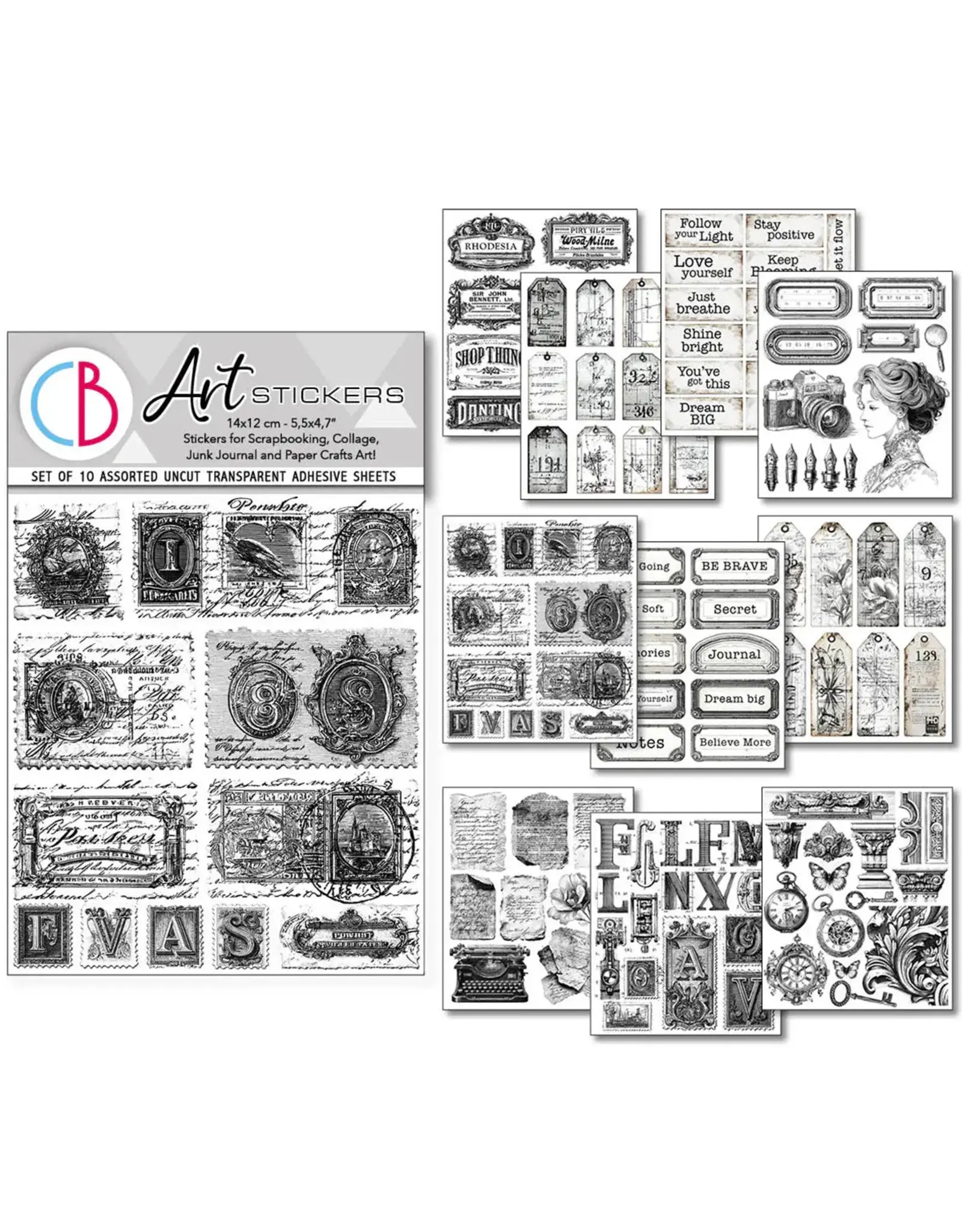 CIAO BELLA CIAO BELLA LITHOGRAPHS STICKER SET 10/PK