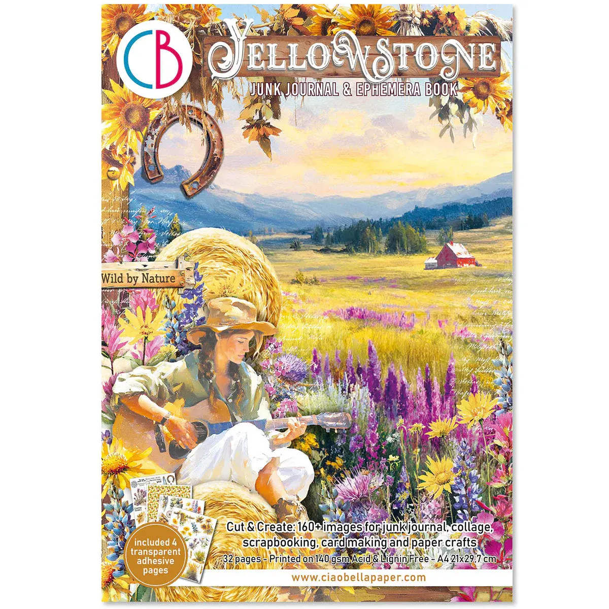 CIAO BELLA CIAO BELLA YELLOWSTONE JUNK JOURNAL & EPHEMERA 32/PK