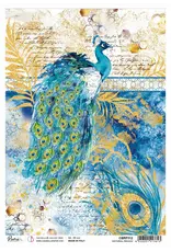CIAO BELLA CIAO BELLA PIUMA NOCTURNAL PEACOCK A4 RICE PAPER 5 SHEETS
