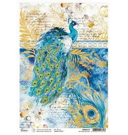 CIAO BELLA CIAO BELLA PIUMA NOCTURNAL PEACOCK A4 RICE PAPER 5 SHEETS