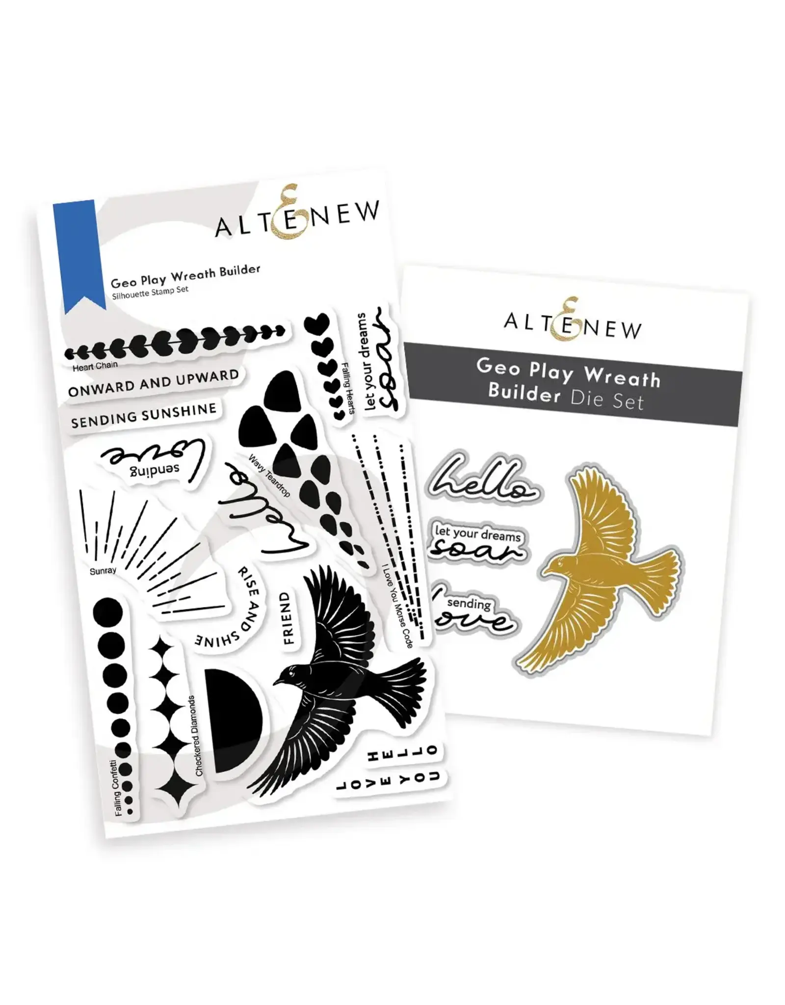 ALTENEW ALTENEW GEO PLAY WREATH BUILDER CLEAR STAMP & DIE SET