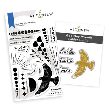 ALTENEW ALTENEW GEO PLAY WREATH BUILDER CLEAR STAMP & DIE SET