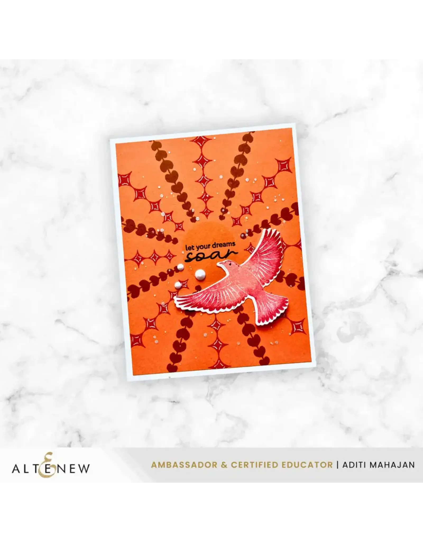 ALTENEW ALTENEW GEO PLAY WREATH BUILDER CLEAR STAMP & DIE SET