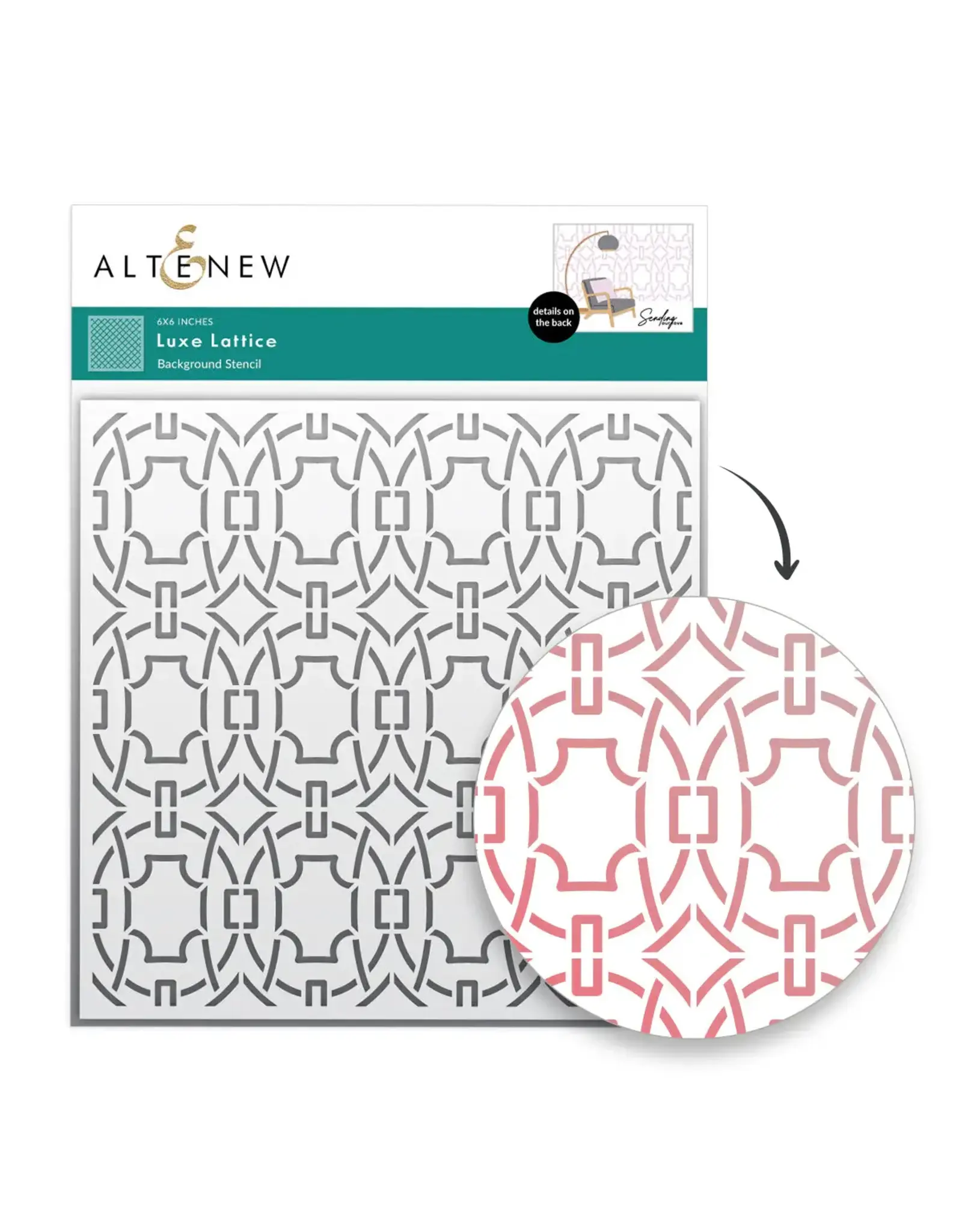 ALTENEW ALTENEW LUXE LATTICE 6x6 BACKGROUND STENCIL
