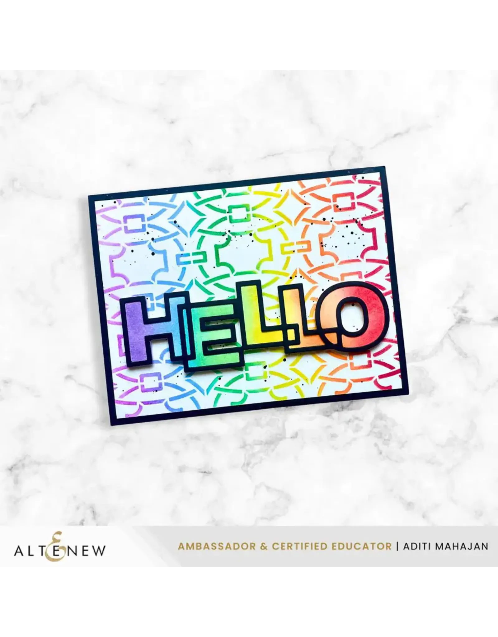 ALTENEW ALTENEW LUXE LATTICE 6x6 BACKGROUND STENCIL