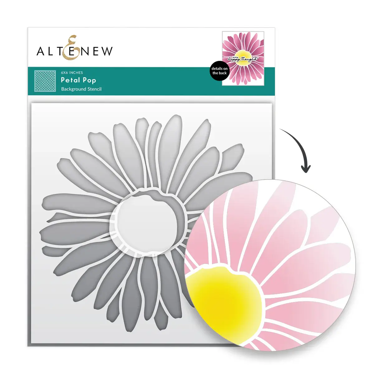 ALTENEW ALTENEW PETAL POP 6x6 BACKGROUND STENCIL