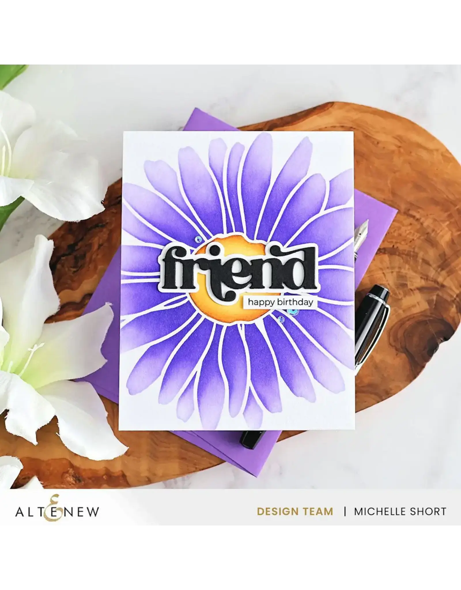 ALTENEW ALTENEW PETAL POP 6x6 BACKGROUND STENCIL