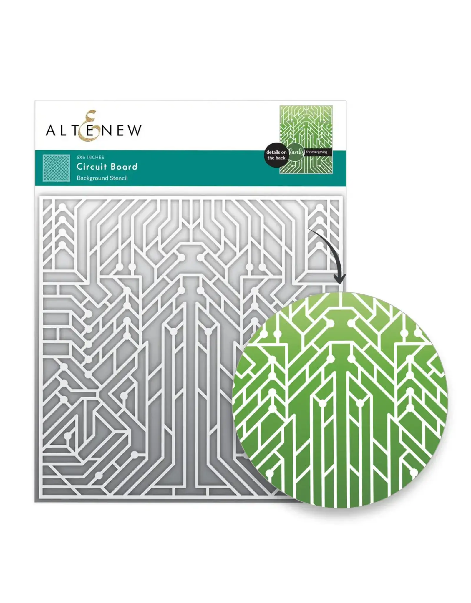 ALTENEW ALTENEW CIRCUIT BOARD 6x6 BACKGROUND STENCIL