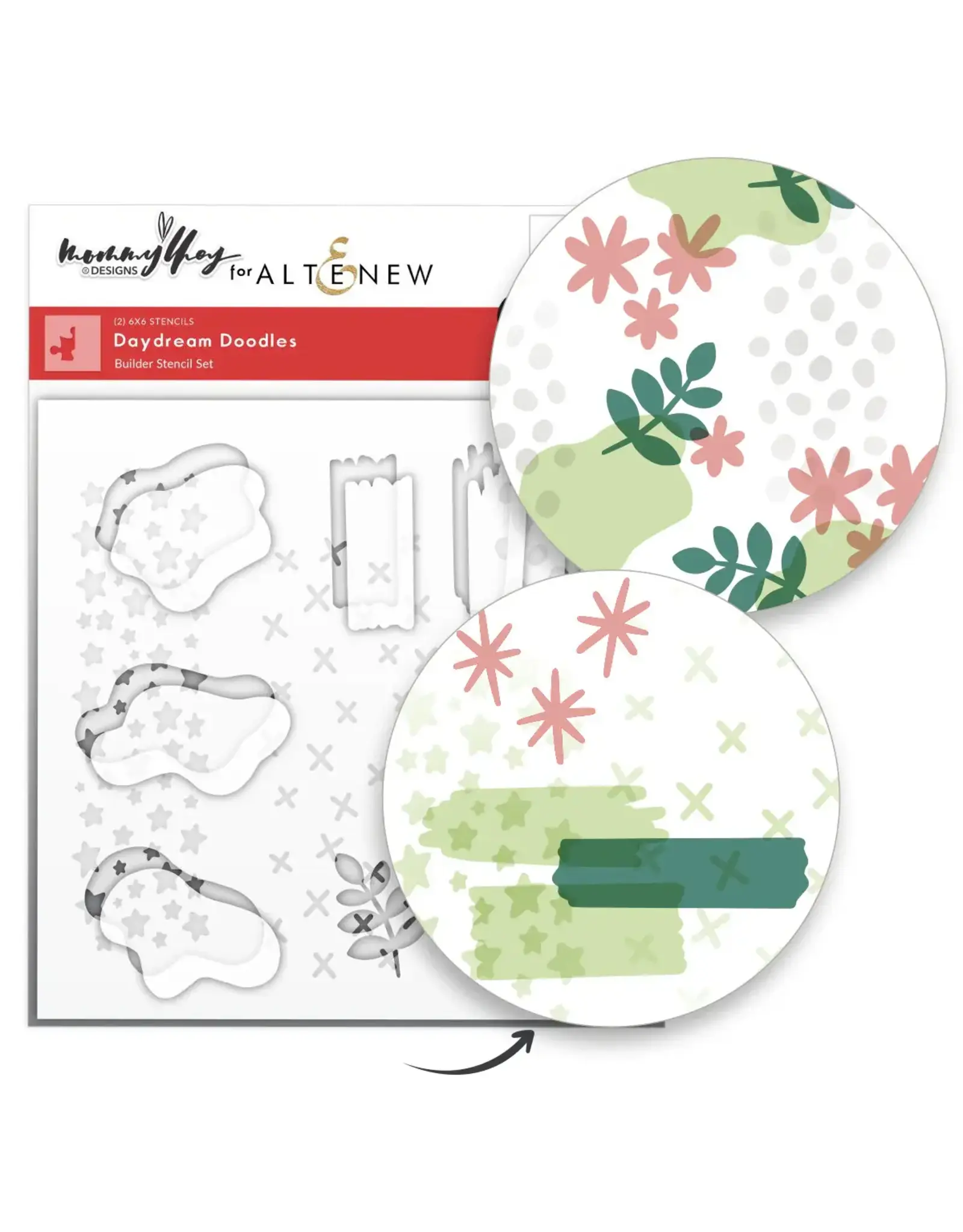 ALTENEW ALTENEW DAYDREAM DOODLES STENCIL SET 2/PK