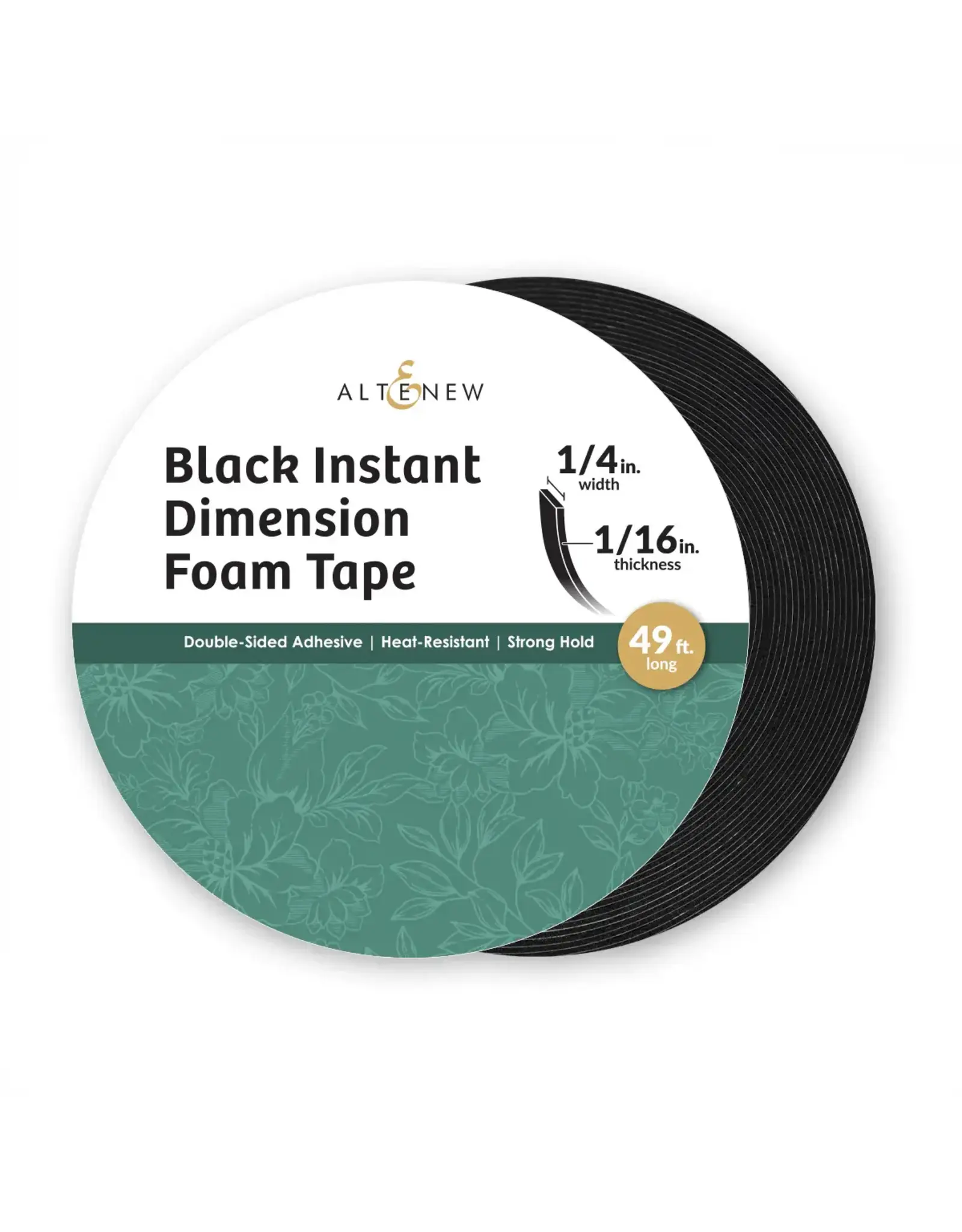 ALTENEW ALTENEW BLACK INSTANT DIMENSION FOAM TAPE 1/16" x 1/4" x 15m