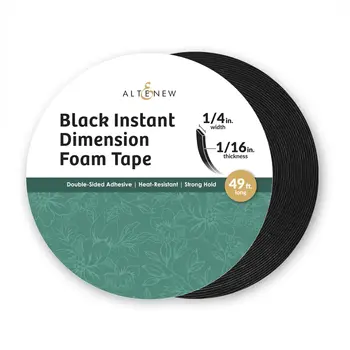 ALTENEW ALTENEW BLACK INSTANT DIMENSION FOAM TAPE 1/16" x 1/4" x 15m