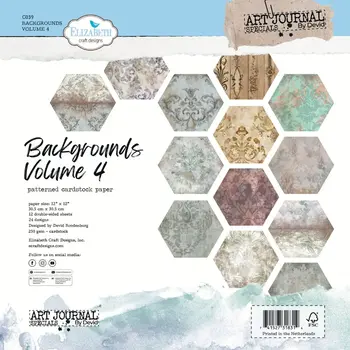 ELIZABETH CRAFT DESIGNS ELIZABETH CRAFT DESIGNS ART JOURNAL SPECIALS BY DEVID BACKGROUNDS VOLUME 4 12X12 PAPER PACK